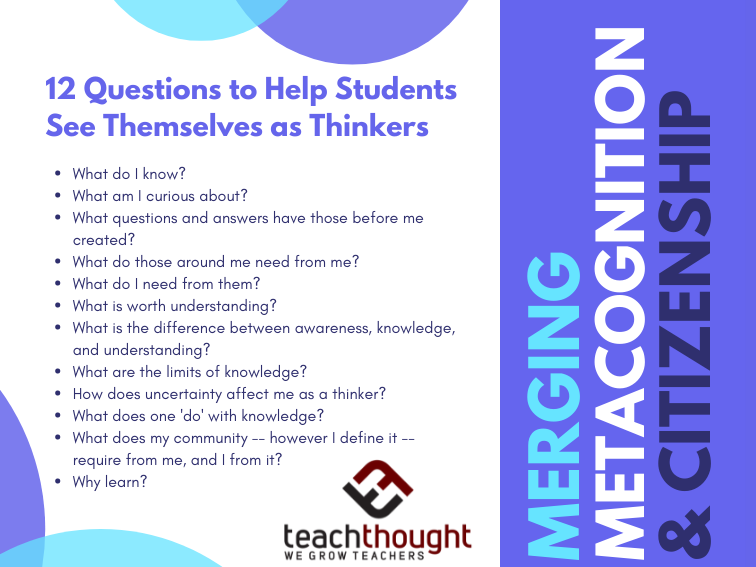 12 Questions To Help Students See Themselves As Thinkers