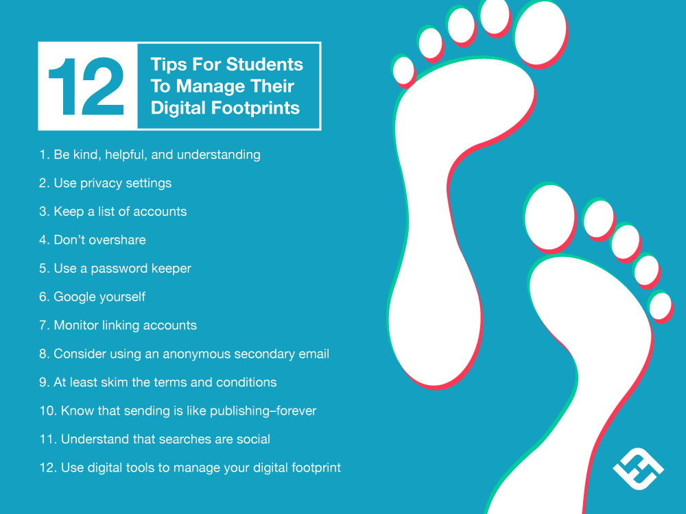 12 Tips To Help Students Manage Their Digital Footprint